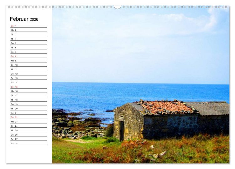 Produktbild: Camino Portugues - Jakobsweg (hochwertiger Premium Wandkalender 2026 DIN A2 quer), Kunstdruck in Hochglanz