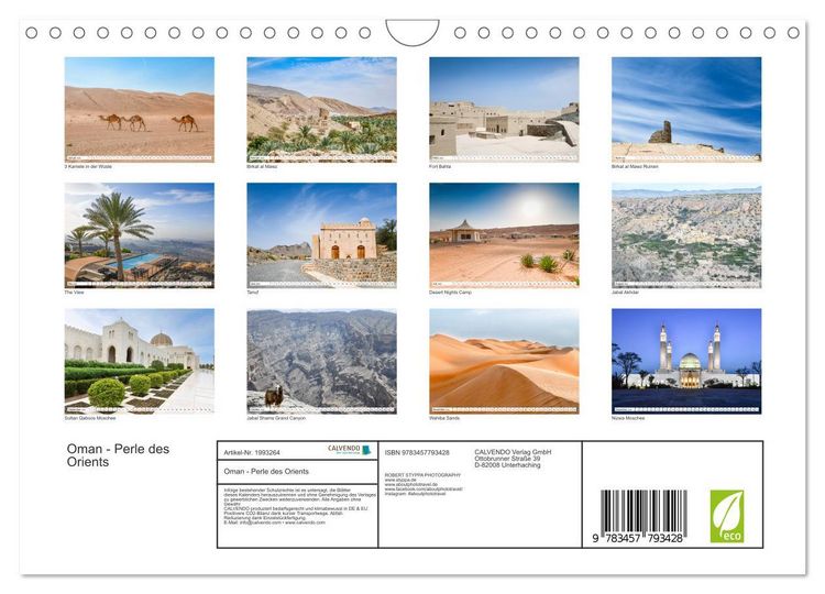 Produktbild: Oman - Perle des Orients (Wandkalender 2026 DIN A4 quer), CALVENDO Monatskalender