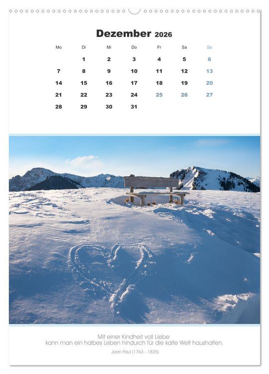 Produktbild: Attraktive Herzmotive 2026 (Wandkalender 2026 DIN A2 hoch), CALVENDO Monatskalender