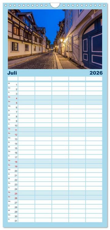 Produktbild: Familienplaner 2026 - BRAUNSCHWEIG - Abendliche Impressionen mit 5 Spalten (Wandkalender, 21 x 45 cm) CALVENDO