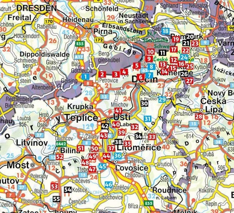 Produktbild: ROTHER Wanderf&uuml;hrer B&ouml;hmische Schweiz. 55 Touren im tschechischen Teil des Elbsandsteingebirges &ndash; mit B&ouml;hmischem Mittelgebirge
