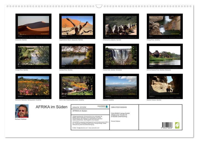 Produktbild: AFRIKA im S&uuml;den (Wandkalender 2026 DIN A2 quer), CALVENDO Monatskalender