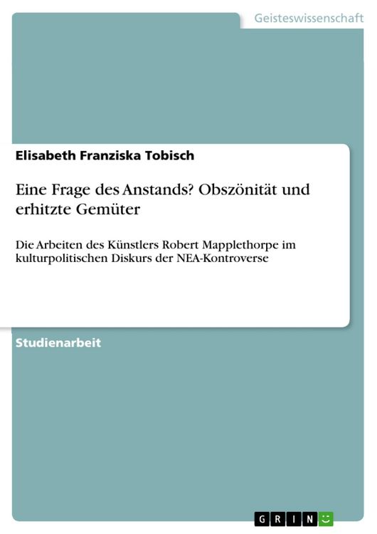 Produktbild: Eine Frage des Anstands? Obsz&ouml;nit&auml;t und erhitzte Gem&uuml;ter