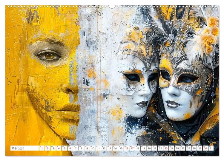 Produktbild: Geheimnis hinter der Maske (hochwertiger Premium Wandkalender 2027 DIN A2 quer), Kunstdruck in Hochglanz