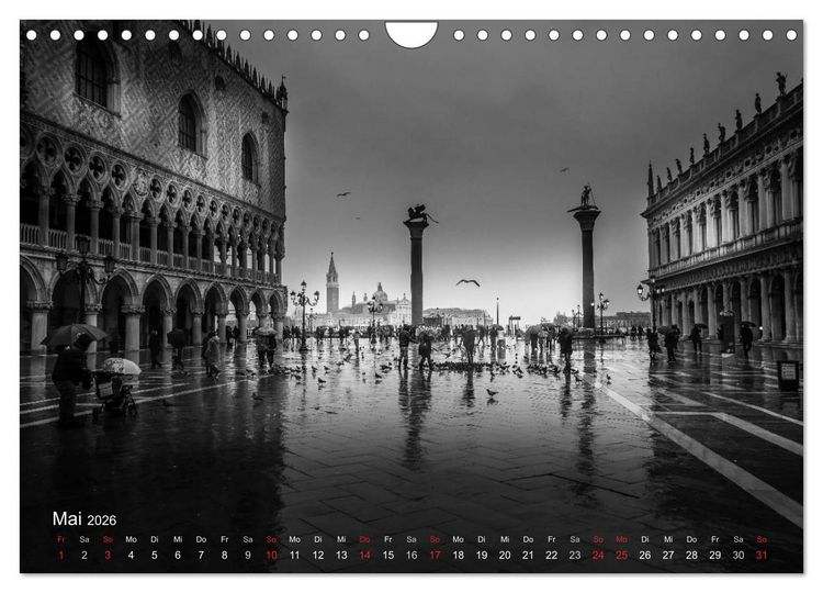 Produktbild: Venedig - Licht und Schatten (Wandkalender 2026 DIN A4 quer), CALVENDO Monatskalender