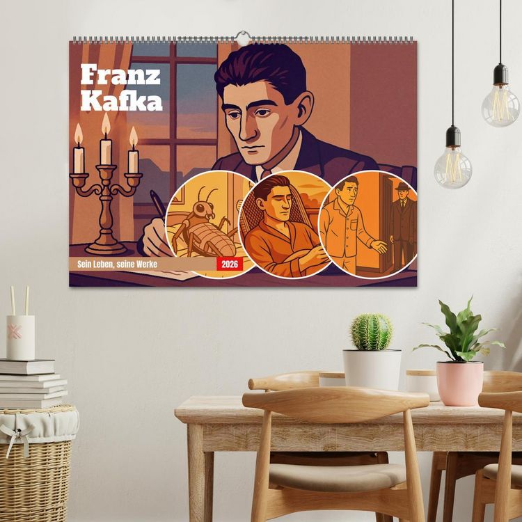 Produktbild: Franz Kafka (Wandkalender 2026 DIN A2 quer), CALVENDO Monatskalender