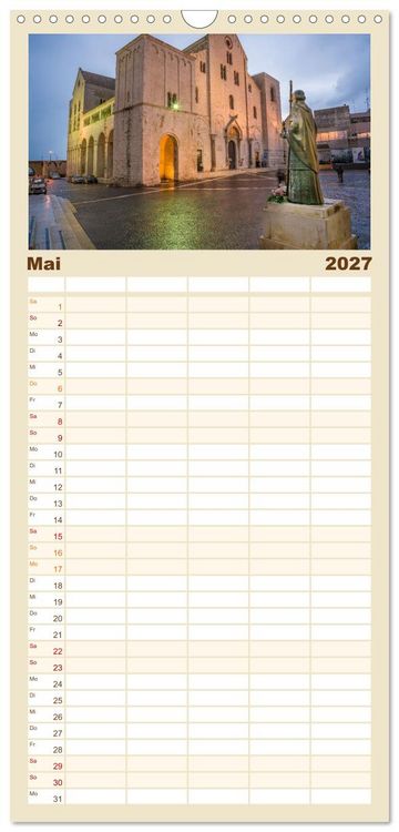 Produktbild: Familienplaner 2027 - Italien - Tief im S&uuml;den mit 5 Spalten (Wandkalender, 21 x 45 cm) CALVENDO