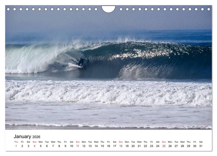 Produktbild: SURFERS AND WAVES (Wall Calendar 2026 DIN A4 landscape), CALVENDO 12 Month Wall Calendar
