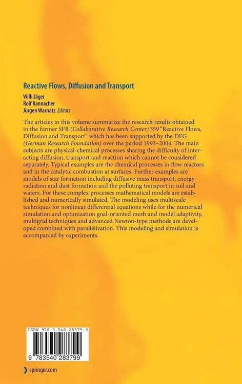 Produktbild: Reactive Flows, Diffusion and Transport