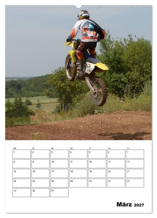 Produktbild: Motocross Terminplaner (hochwertiger Premium Wandkalender 2027 DIN A2 hoch), Kunstdruck in Hochglanz