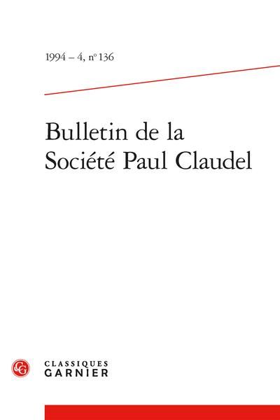 Produktbild: Bulletin de la Societe Paul Claudel ; Varia