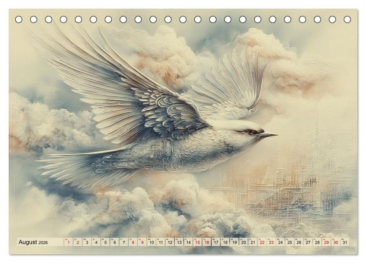 Produktbild: Freiheit hat Fl&uuml;gel (Tischkalender 2026 DIN A5 quer), CALVENDO Monatskalender