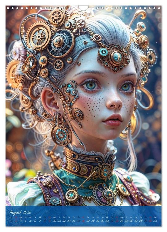 Produktbild: Fantasie-K&ouml;niginnen des Steampunk - Digitale Kunst (Wandkalender 2026 DIN A3 hoch), CALVENDO Monatskalender