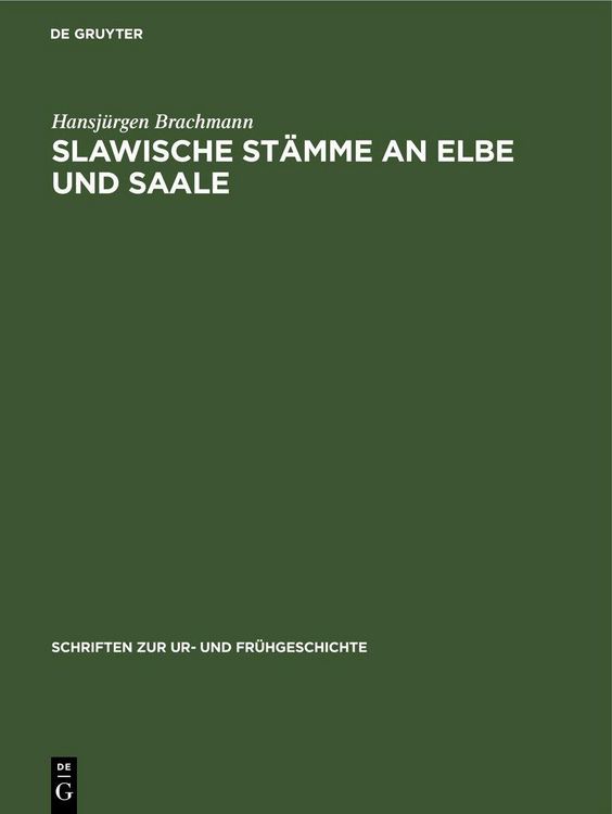 Produktbild: Slawische St&auml;mme an Elbe und Saale