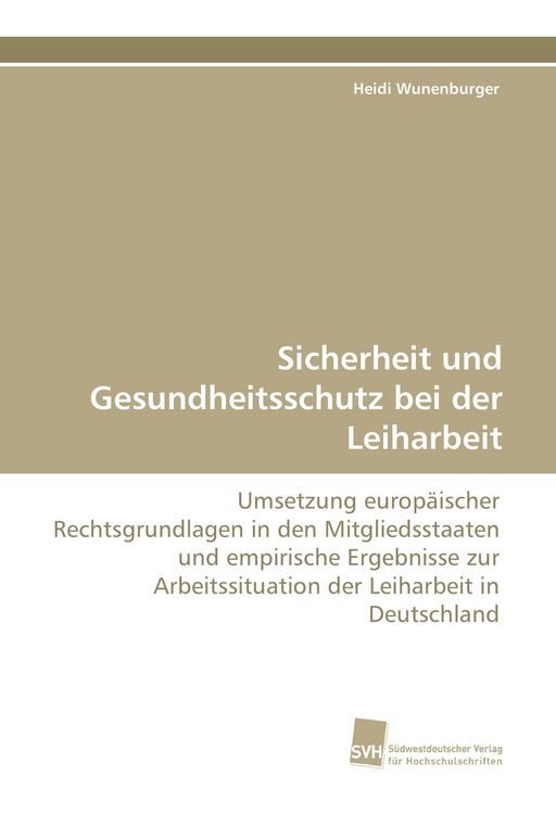Produktbild: Sicherheit und Gesundheitsschutz bei der Leiharbeit