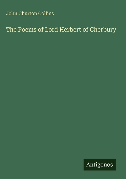 Produktbild: The Poems of Lord Herbert of Cherbury