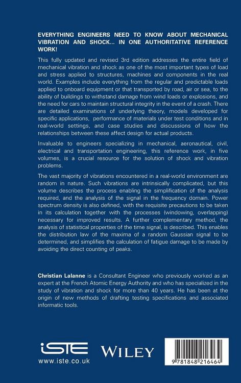 Mechanical Vibration and Shock Analysis, Random Vibration" auf Englisch  kaufen