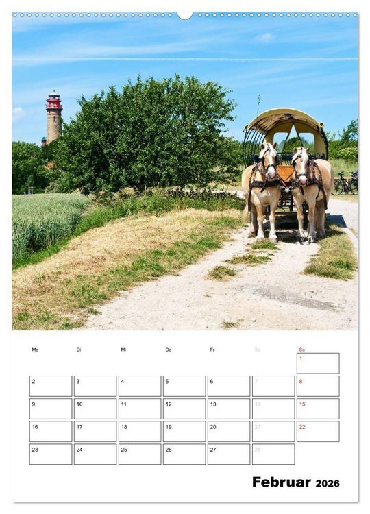 Produktbild: R&uuml;gen und Hiddensee - Bilder eines Sommers / Planer (Wandkalender 2026 DIN A2 hoch), CALVENDO Monatskalender