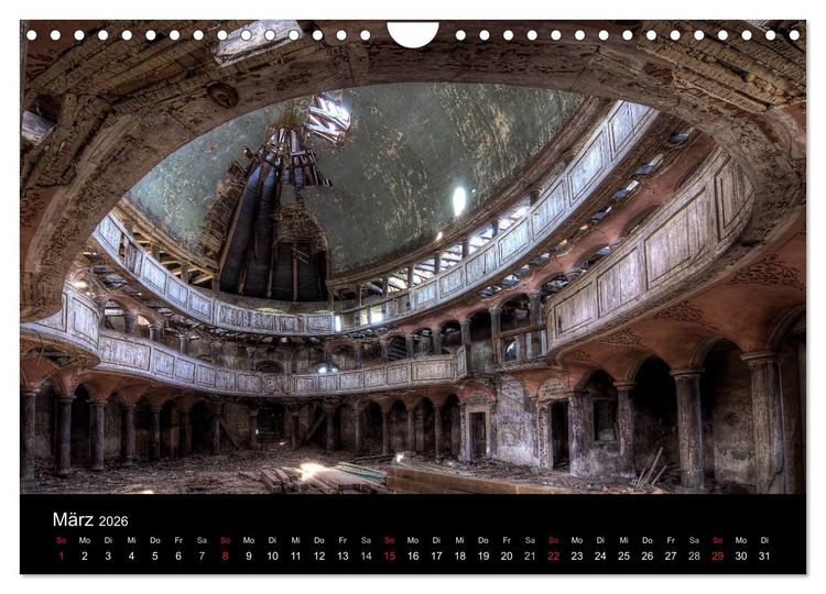 Produktbild: Verlassene Ort - Kirchen (Wandkalender 2026 DIN A4 quer), CALVENDO Monatskalender