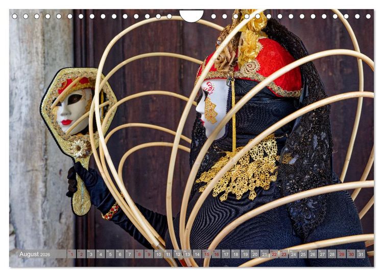 Produktbild: neunziggrad I photoart: der karneval von venedig (Wandkalender 2026 DIN A4 quer), CALVENDO Monatskalender