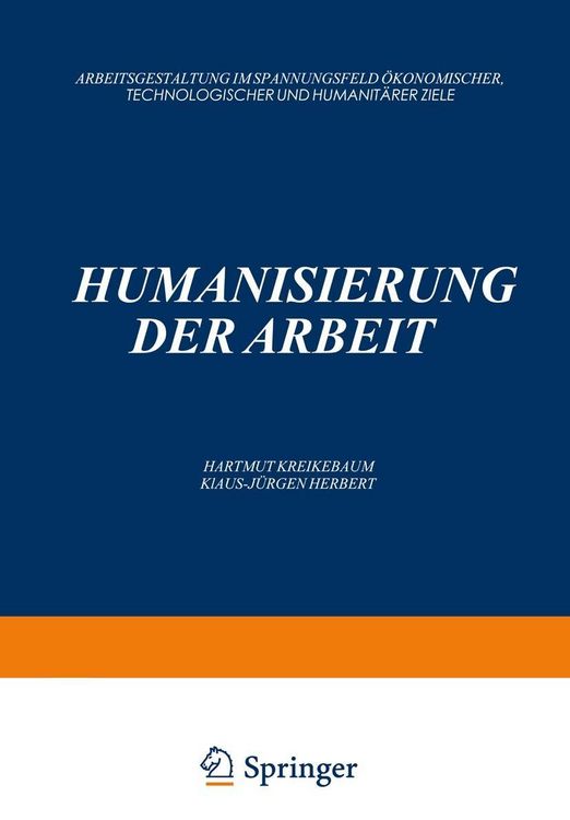 Produktbild: Humanisierung der Arbeit
