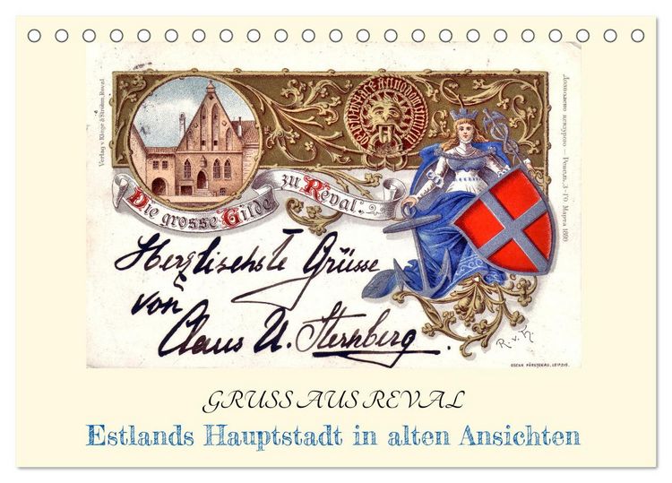 Produktbild: GRUSS AUS REVAL - Estlands Hauptstadt in alten Ansichten (Tischkalender 2026 DIN A5 quer), CALVENDO Monatskalender
