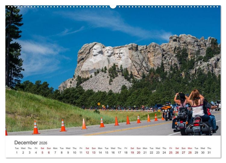 Produktbild: Sturgis - The most famous motorcycle rally in the world (High Quality Premium Wall Calendar 2026 DIN A2 landscape),CALVENDO 12 Month Wall Calendar