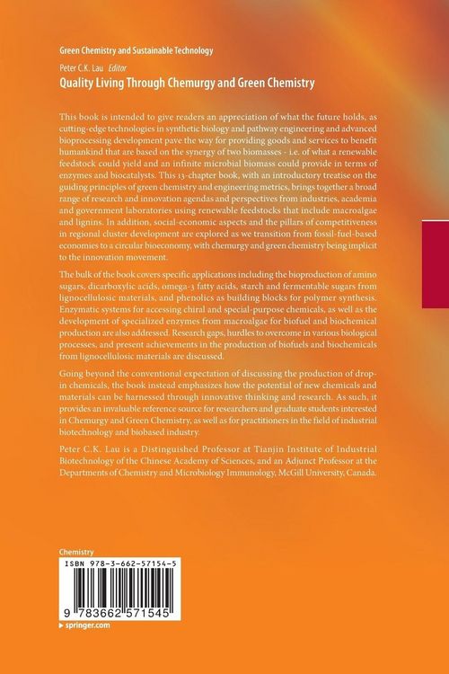 Produktbild: Quality Living Through Chemurgy and Green Chemistry