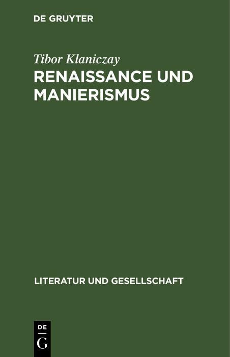 Produktbild: Renaissance und Manierismus