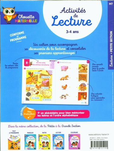 Produktbild: Activit&eacute;s de lecture, maternelle petite section, 3-4 ans