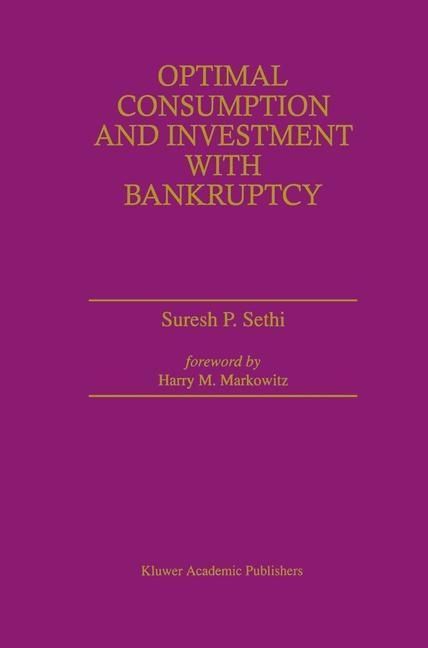 Produktbild: Optimal Consumption and Investment with Bankruptcy