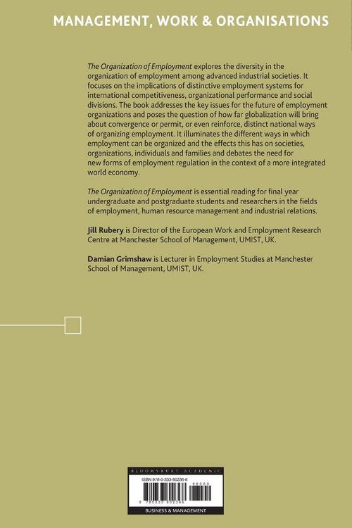 Produktbild: The Organisation of Employment