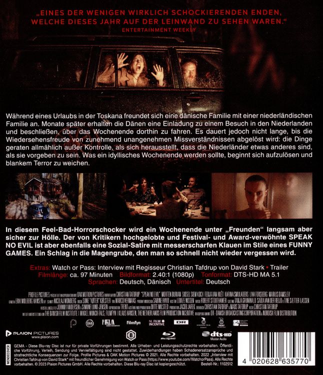 Produktbild: Speak No Evil (2022)