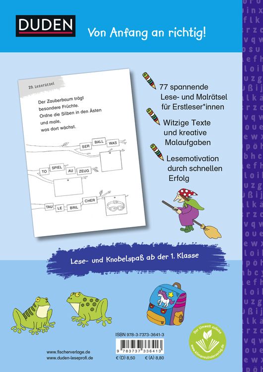 Produktbild: Duden Leseprofi &ndash; Lustiger R&auml;tselspa&szlig; f&uuml;r Erstleser, 1. Klasse