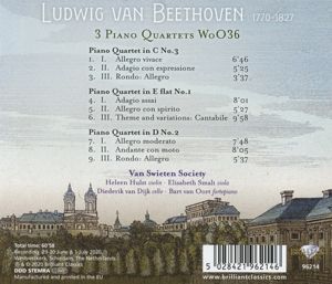 Produktbild: Beethoven:3 Piano Quartets WoO 36