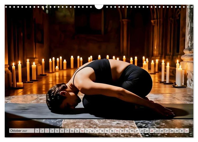 Produktbild: Dark Yoga &ndash; Heilige Stille im Schatten (Wandkalender 2027 DIN A3 quer), CALVENDO Monatskalender