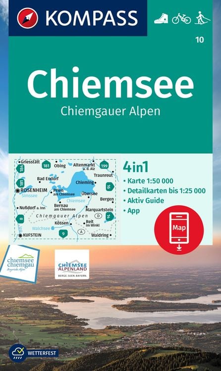 Bild vom Artikel KOMPASS Wanderkarte 10 Chiemsee, Chiemgauer Alpen 1:50.000 vom Autor 