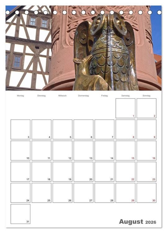 Produktbild: Weinheim an der Bergstra&szlig;e Planer (Tischkalender 2026 DIN A5 hoch), CALVENDO Monatskalender