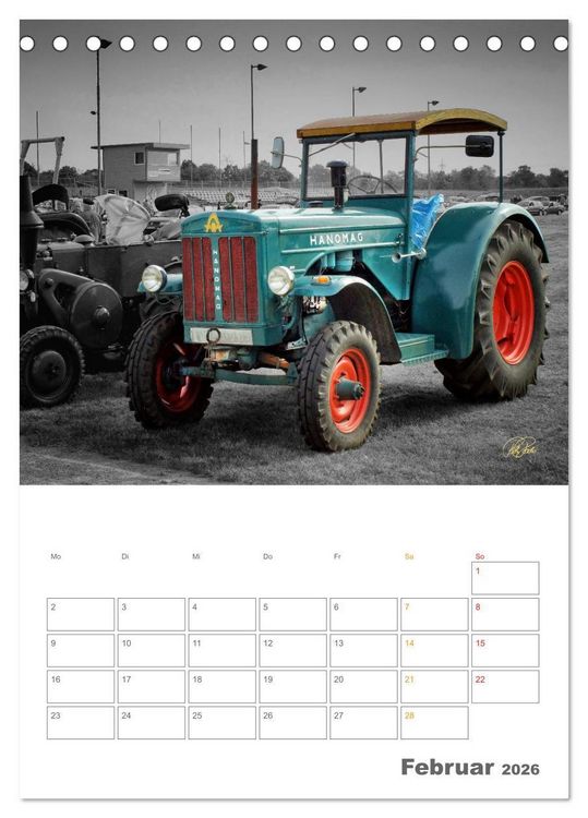 Produktbild: Oldtimer - Trecker Liebe (Tischkalender 2026 DIN A5 hoch), CALVENDO Monatskalender