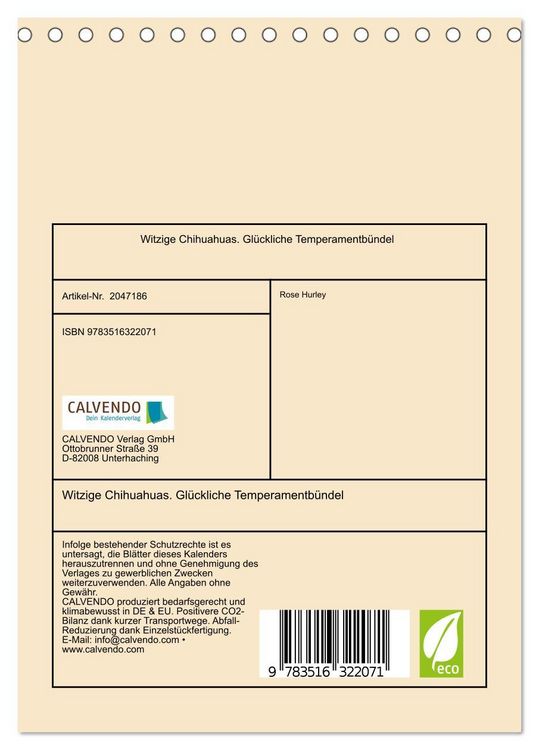 Produktbild: Witzige Chihuahuas. Gl&uuml;ckliche Temperamentb&uuml;ndel (Tischkalender 2026 DIN A5 hoch), CALVENDO Monatskalender