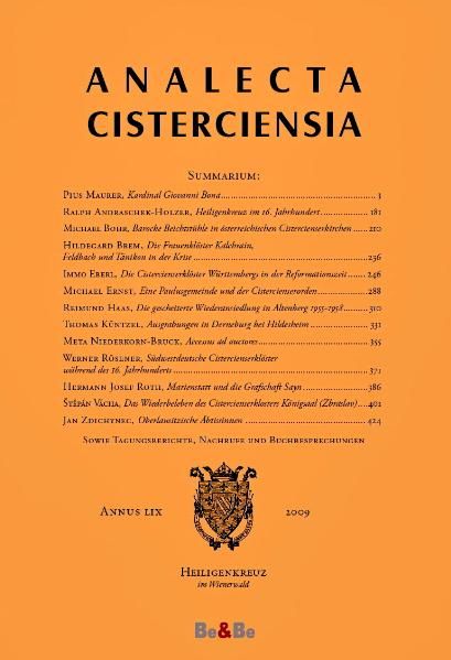 Produktbild: Analecta Cisterciensia 59 (2009)