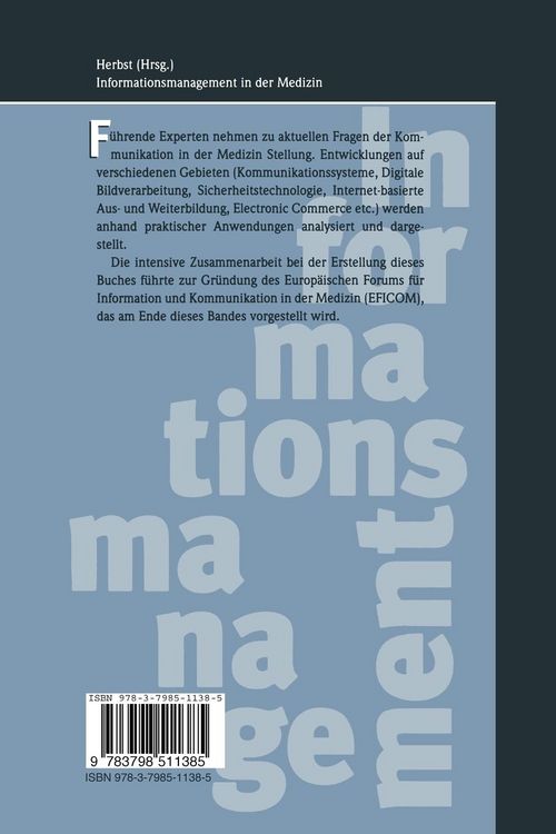 Produktbild: Informationsmanagement in der Medizin