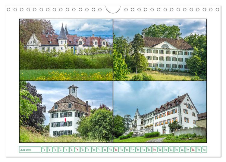 Produktbild: Schl&ouml;sser und Burgen in der n&ouml;rdlichen Schweiz (Wandkalender 2026 DIN A4 quer), CALVENDO Monatskalender