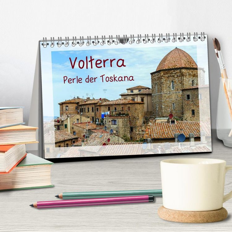 Produktbild: Volterra Perle der Toskana (Tischkalender 2026 DIN A5 quer), CALVENDO Monatskalender