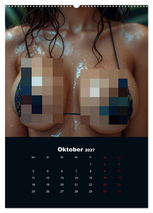 Produktbild: Einge&ouml;lt - Sexy Frauen Kalender (Wandkalender 2027 DIN A2 hoch), CALVENDO Monatskalender