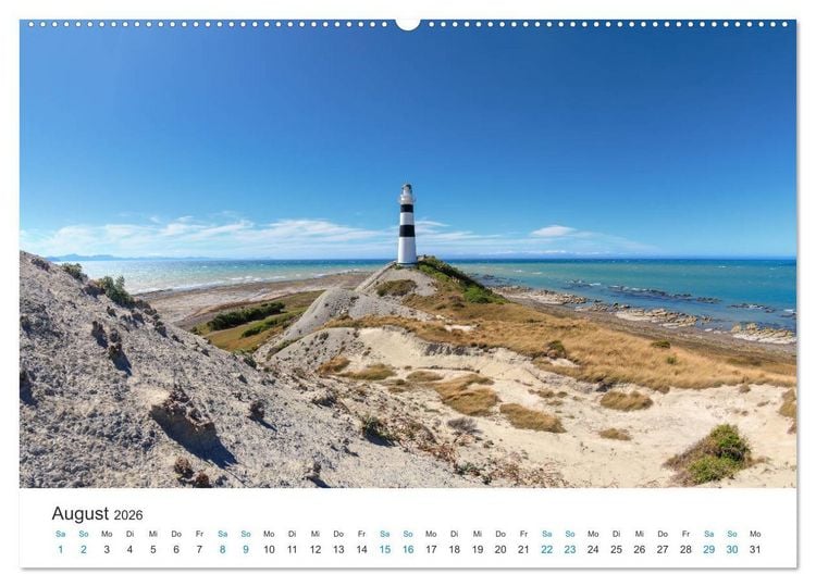 Produktbild: Neuseelands Leuchtt&uuml;rme (hochwertiger Premium Wandkalender 2026 DIN A2 quer), Kunstdruck in Hochglanz