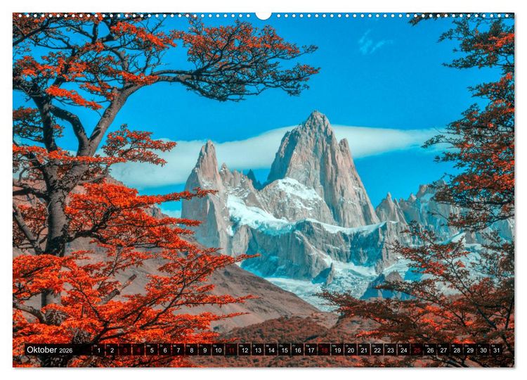 Produktbild: Patagonien und Feuerland (Wandkalender 2026 DIN A2 quer), CALVENDO Monatskalender