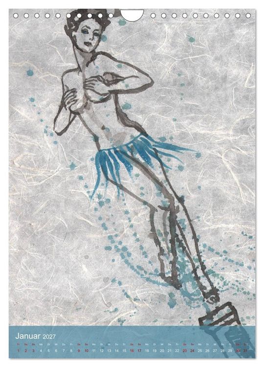 Produktbild: DELIKATESSEN - leckere K&ouml;stlichkeiten & kalorienarme Pin up Illustrationen, Zeichnungen, Grafiken und Malerei der Marke "Burlesque up your wall" von Sara Horwath (Wandkalender 2027 DIN A4 hoch), CALVENDO Monatskalender
