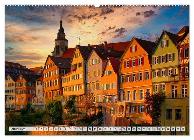 Produktbild: Rund um T&uuml;bingen und Sch&ouml;nbuch (hochwertiger Premium Wandkalender 2026 DIN A2 quer), Kunstdruck in Hochglanz