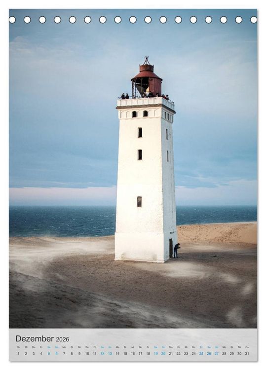 Produktbild: D&auml;nemarks Nordseek&uuml;ste - Vom Ringk&oslash;bing-Fjord bis zur Jammerbucht (Tischkalender 2026 DIN A5 hoch), CALVENDO Monatskalender
